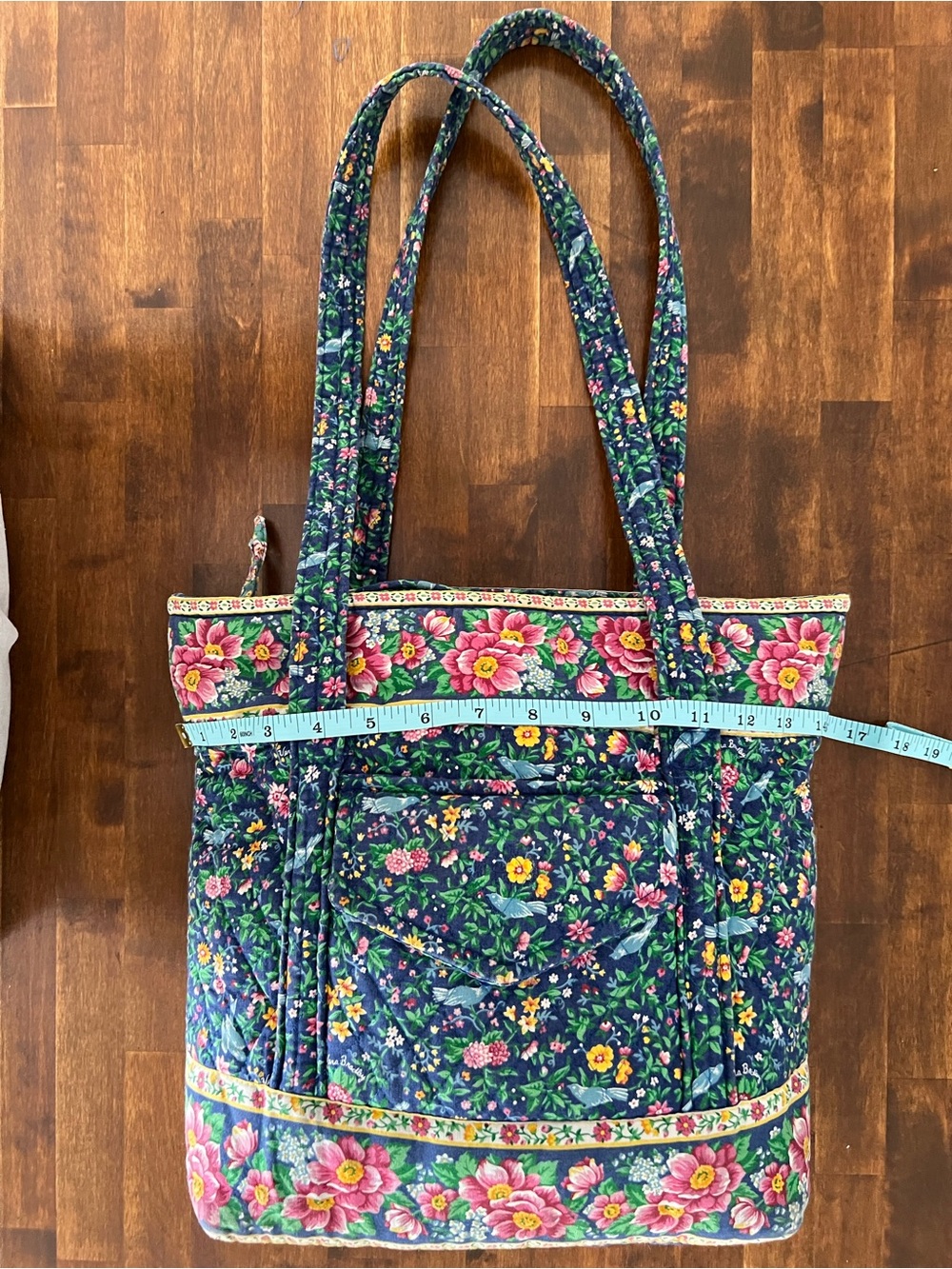 Vera Bradley Vintage Bluebird Villager Tote - Picture 6 of 10